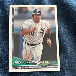 Topps 1994 Mike La Valliere White Sox Baseball Card